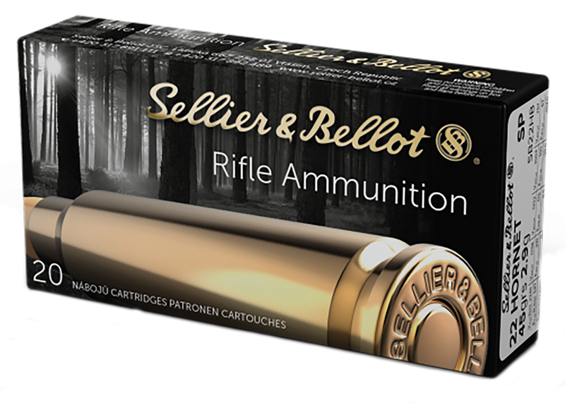 Sellier & Bellot .22 Hornet 45gr Soft Point Rifle Ammunition 20rd Box - SB22HB
