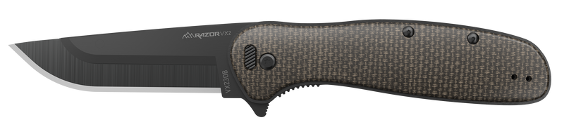 Outdoor Edge Razor VX2 3" Folding Knife Brown Micarta - VX230DC
