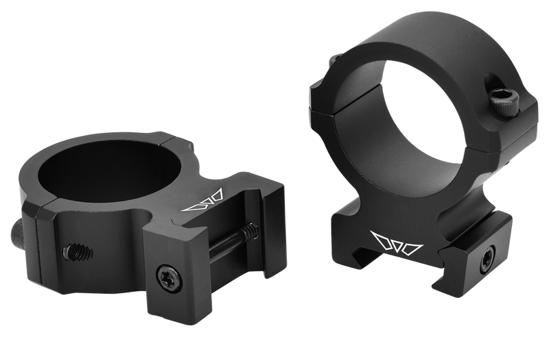 Warne Vapor Horizontal Scope Rings, 30mm High, Matte Black - V615M