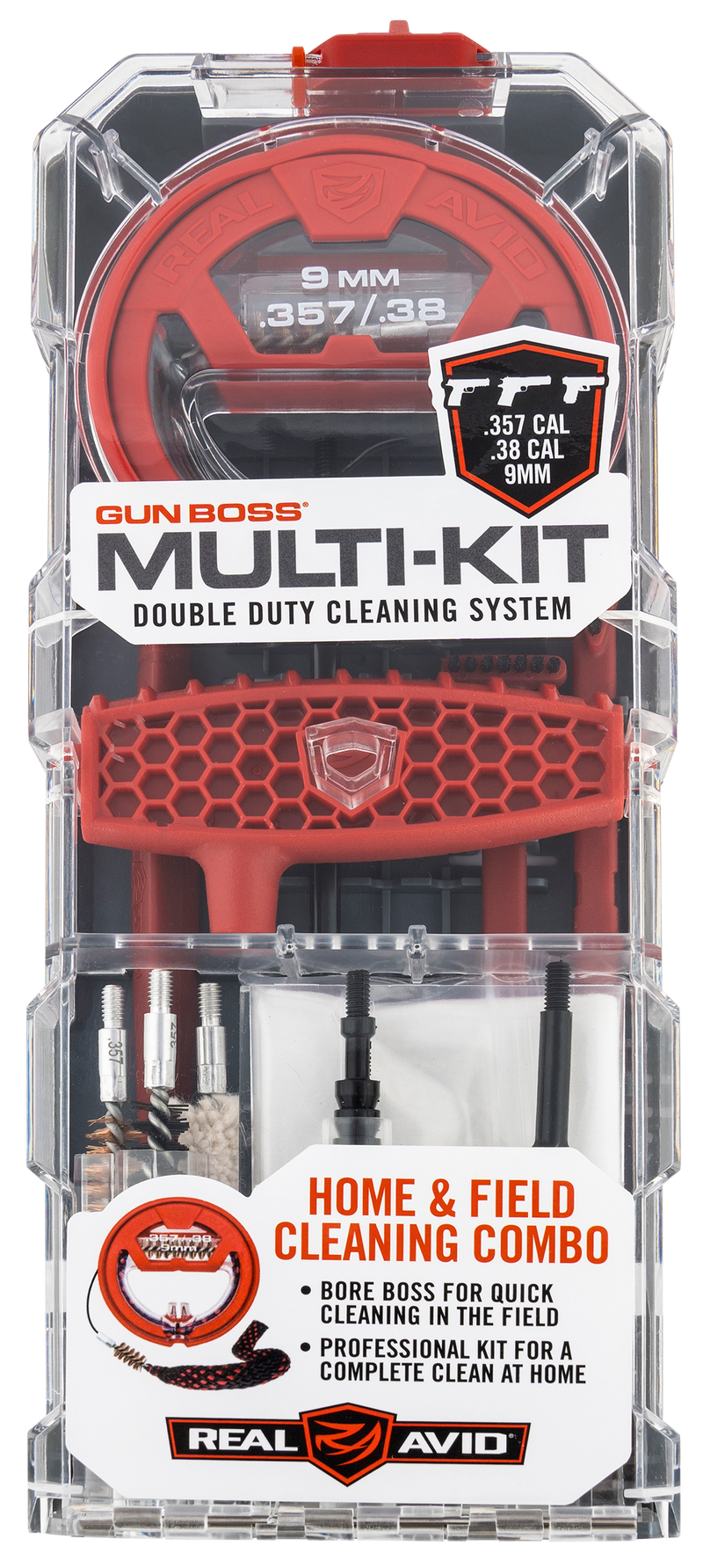Real Avid Gun Boss Multi-Kit 9mm/.357/.38 Cleaning Kit - AVGBMK9MM