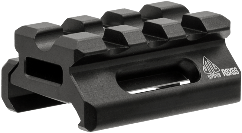 Leapers UTG Super Slim Picatinny Riser Mount, 1/2" Height, 3 Slots, Black - MTRSX5S