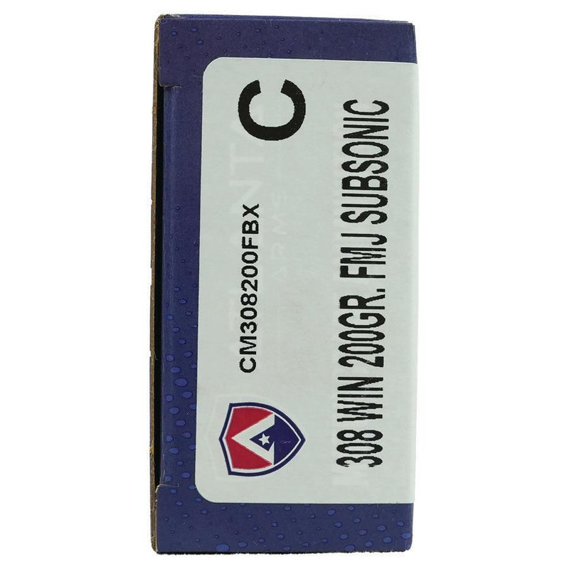 Specialty Cartridge Classic Match .308 Win 200gr FMJ Subsonic 20rd - CM308200F