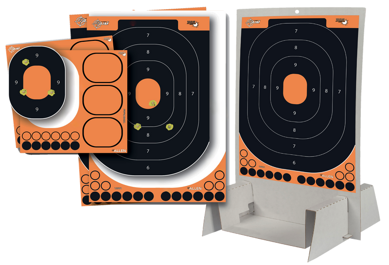 EZ-Aim Splash Reactive Trainer Kit Self-Adhesive Paper Black/Orange 14"x22" Oval - 15548