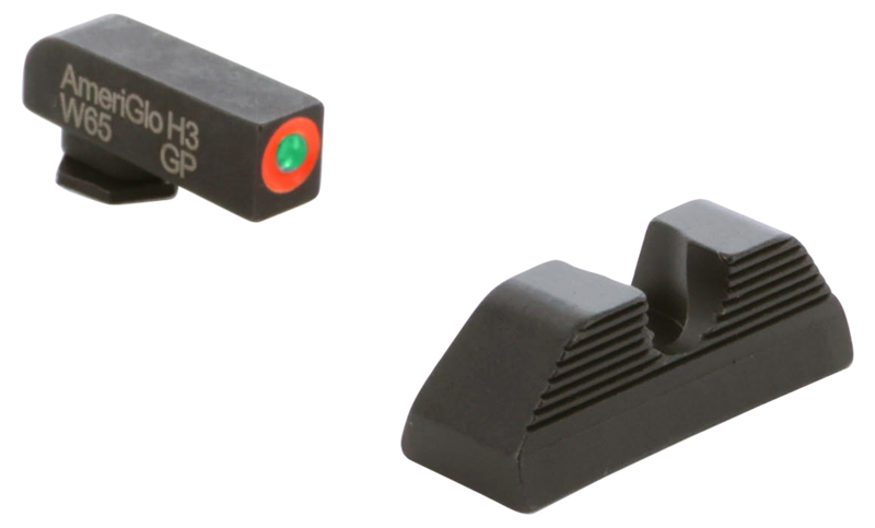AmeriGlo Protector Sight Set for Glock, Green Tritium/Orange Outline - GL351