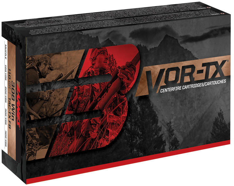 Barnes VOR-TX .308 Win 168gr Tipped TSX Boat Tail Rifle Ammunition, 20rd - 21541