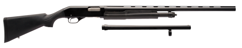 Stevens 320 Field/Security Combo 12 Gauge 18.5" & 28" 5+1 Pump Action Shotgun, Black - 19490