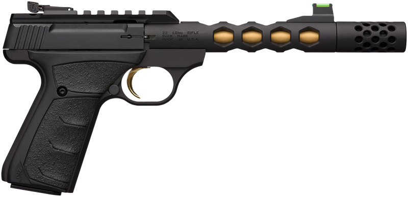 Browning Buck Mark Plus Vision .22 LR 5.87" 10+1 Pistol, Black/Gold - 051573490