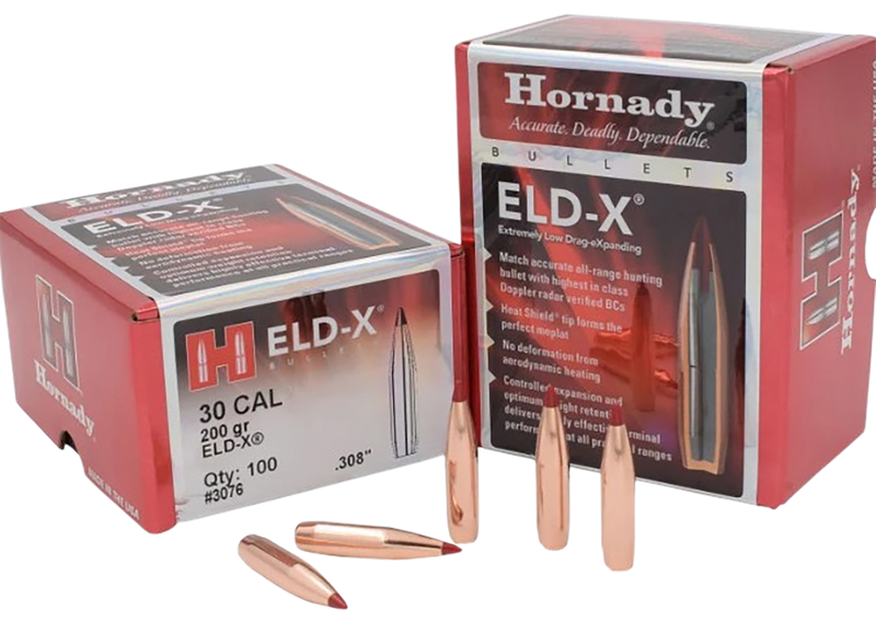 Hornady ELD-X 30 Cal .308 200 gr Reloading Bullets - 3076