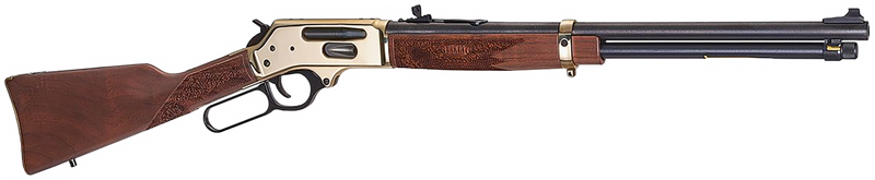 Henry Side Gate Lever Action .360 Buckhammer 20" 5+1 Rifle, Brass/Walnut - H024360BH