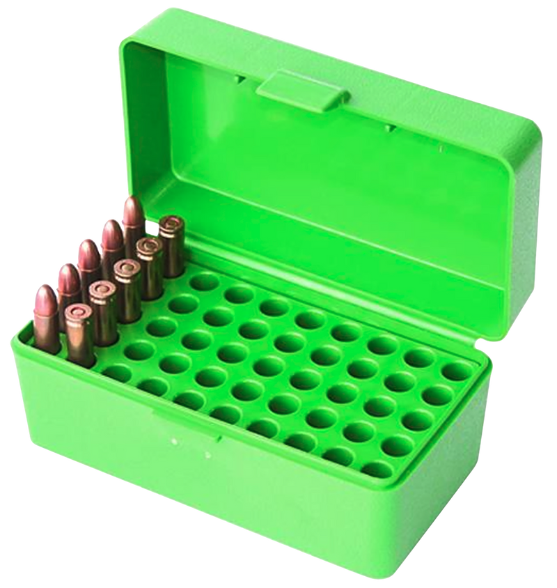 MTM Case-Gard Flip-Top .22 Hornet 50 Round Ammo Box Green - 22HORN10