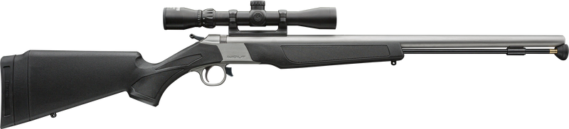 CVA Wolf V2 50 Cal 24" 1rd Break-Action Muzzleloader, Stainless Steel/Black with 3-9x32 Scope - PR2117SSCP