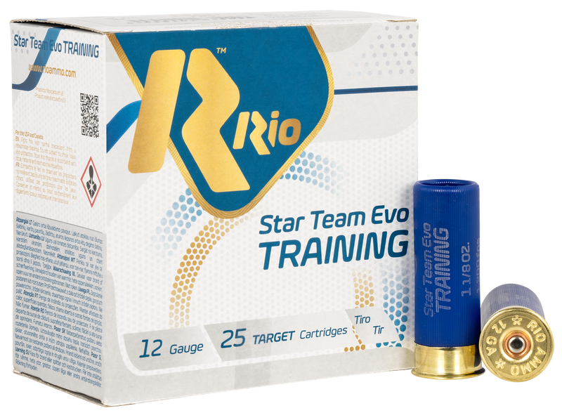 Rio Ammunition Star Team EVO Training Plastic 12 Gauge 2.75" 1 1/8 oz 7.5 Shot 25 Round Box - STT3275