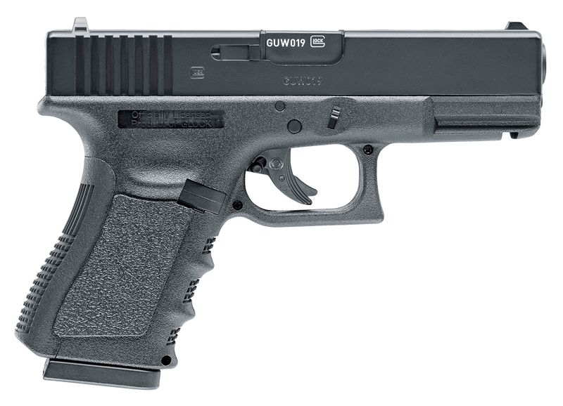 Umarex Glock 19 Gen3 .177 BB 4.25" 16+1 CO2 Air Pistol, Black - 2255200