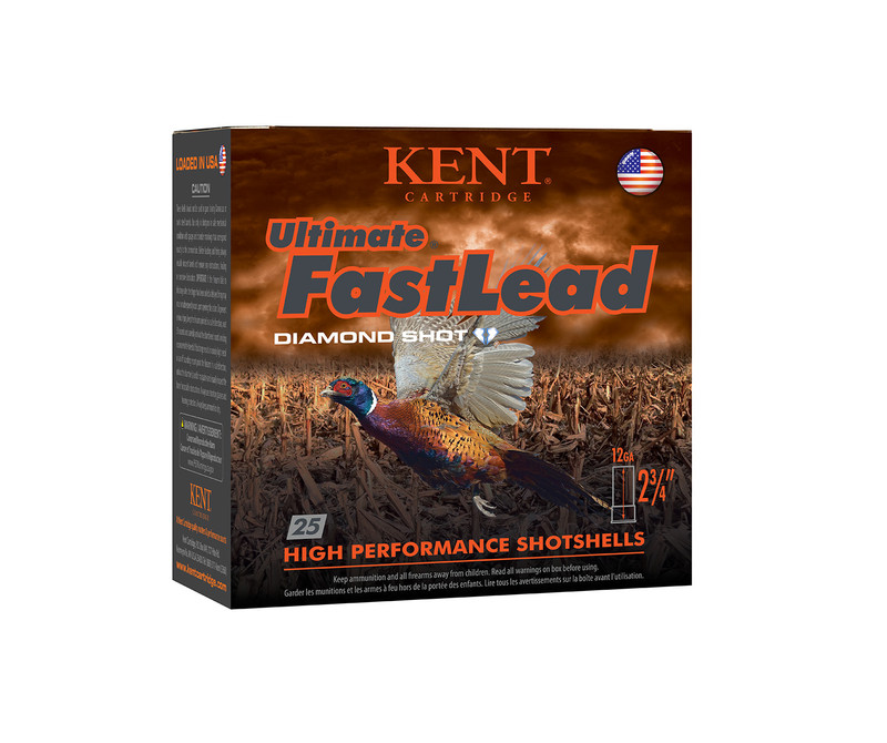 Kent Cartridge Ultimate Fast Lead Plastic 12 Gauge 2.75" 1 1/4oz #5 Shot 25 Round Box - K122UFL365