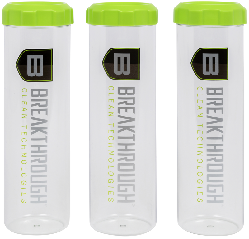Breakthrough Clean Suppressor Cleaning Tubes 3-Pack Clear/Green - BTSCT3PK