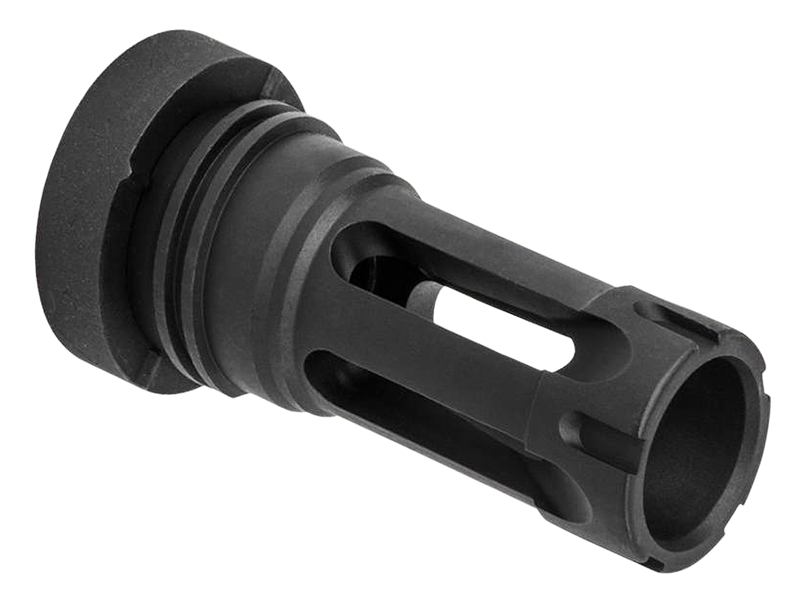 Yankee Hill Machine Phantom LT/LTA QD Flash Hider, 30 Cal, 1/2"-28, Black Steel - YHM-4302-28A