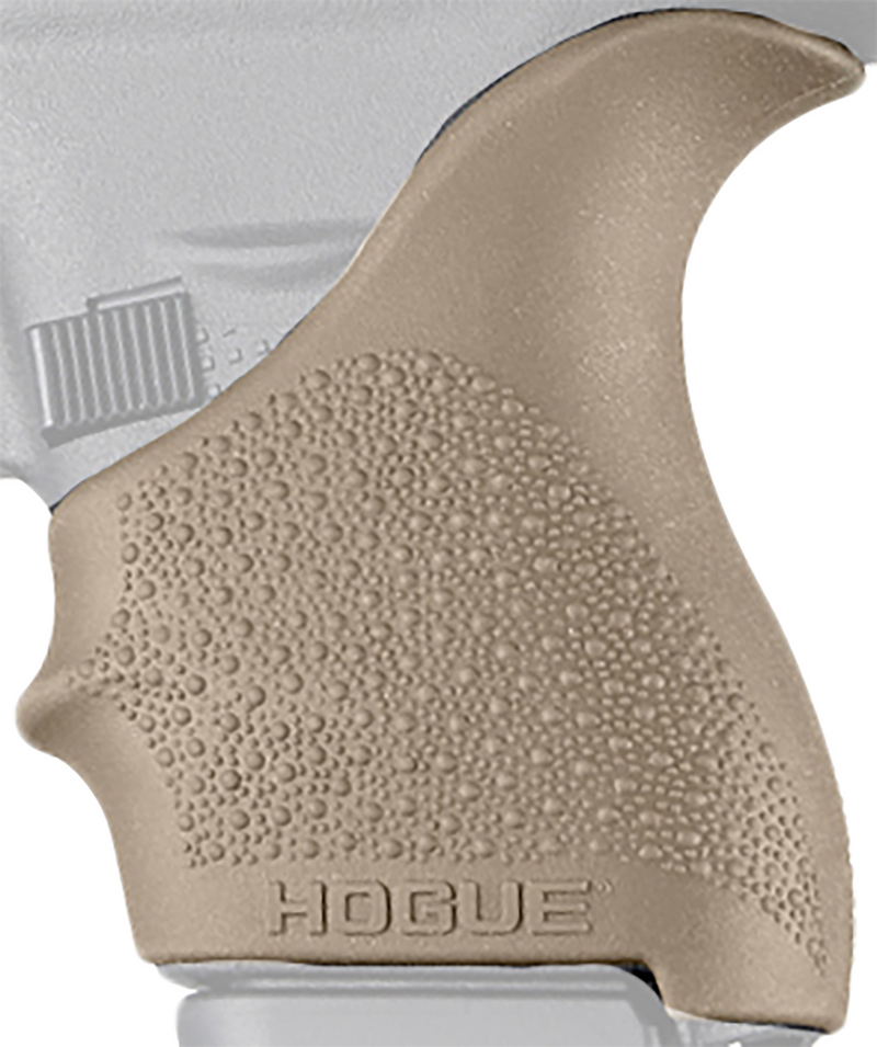 Hogue HandAll Beavertail Grip Sleeve, Flat Dark Earth Textured Rubber for Glock 42/43 - 18203