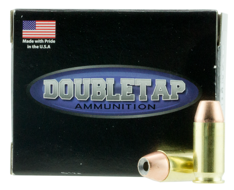 DoubleTap Ammunition 45 ACP 185gr Jacketed Hollow Point Home Defense, Brass - 45A185CE