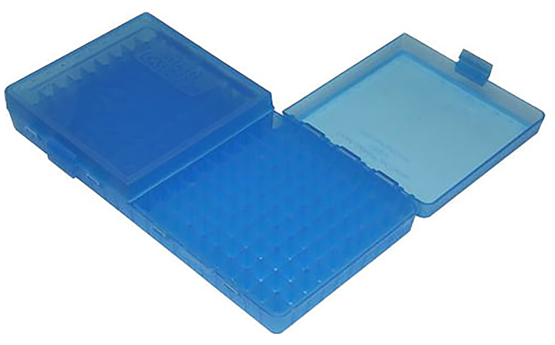 MTM Case-Gard 200 Series Multi-Caliber Handgun Ammo Box 200 Round Clear Blue - P2004524