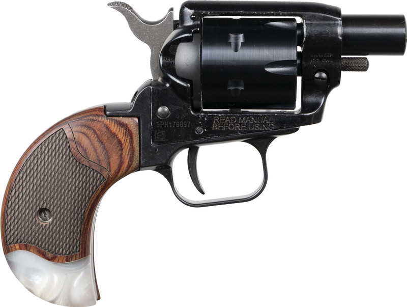 Heritage Barkeep .22 LR 1.68" 6rd Revolver, Black Oxide with Rosewood/Pearl Grips - BK22B1BH-RWP