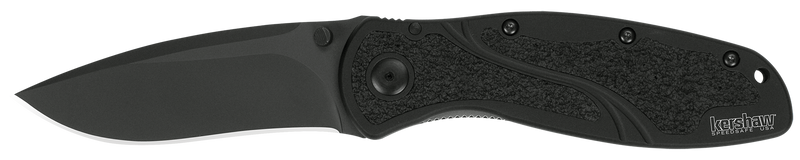 Kershaw Blur Assisted Folding Knife, 3.4" Drop Point, Black - 1670BLK