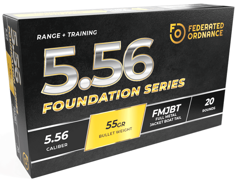 Nemo Arms 5.56mm 55gr Full Metal Jacket Boat Tail Rifle Ammo, 20 Per Box - 556M193NA55FO