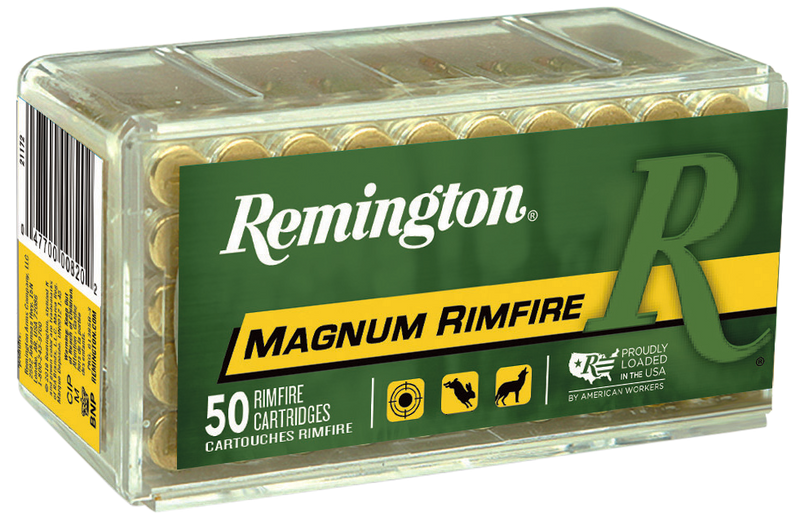 Remington Brass 22 WMR 40gr Pointed Soft Point 50 Round Box - 21172