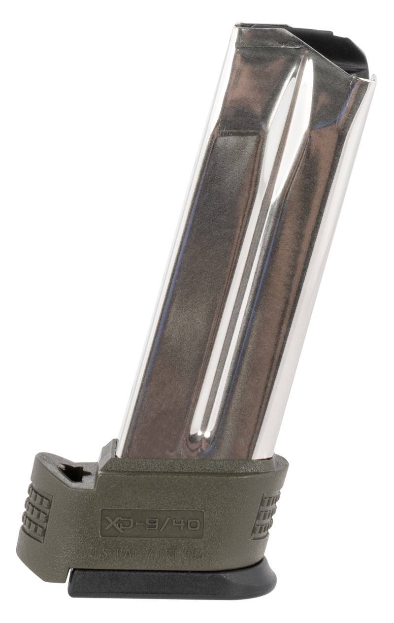 Springfield Armory XD Subcompact .40 S&W 10rd Handgun Magazine, Stainless Steel/OD Green - XD0940GS