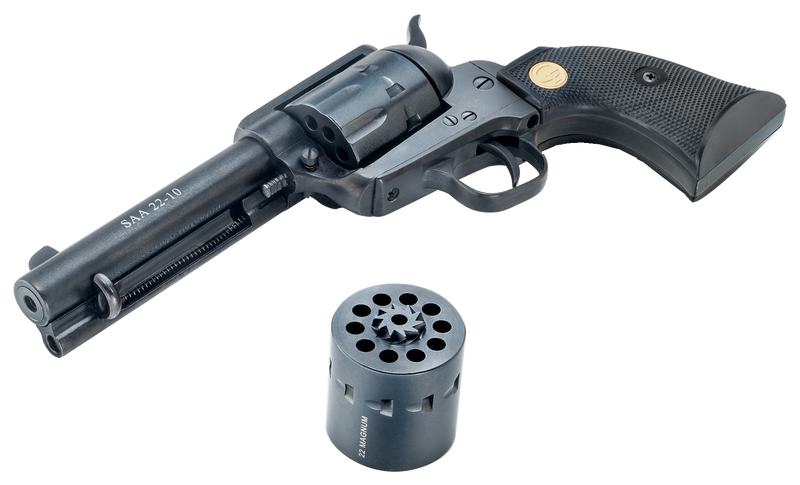 Chiappa 1873 SAA 22 LR/22 WMR 4.75" 10rd Revolver, Blued - CF340155D