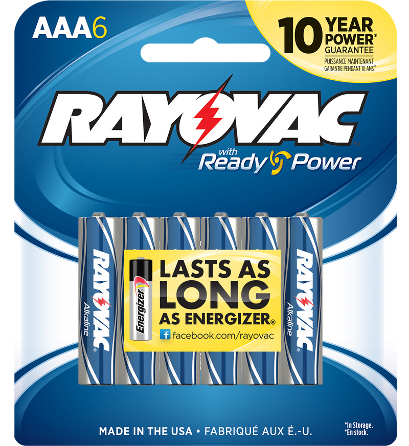 Rayovac AAA High Energy Alkaline Batteries Silver/Blue - 8246T