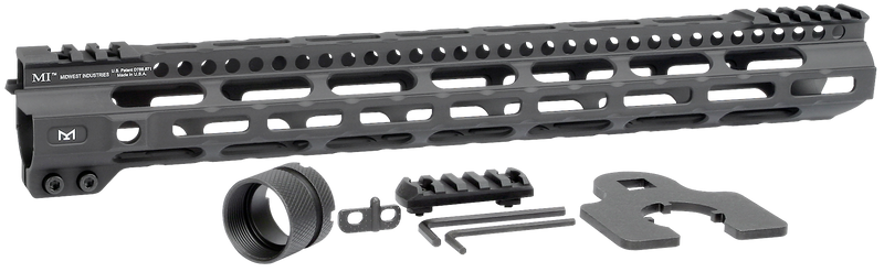 Midwest Industries Combat Lightweight 15" M-LOK Handguard, Black Anodized - MICRLW15