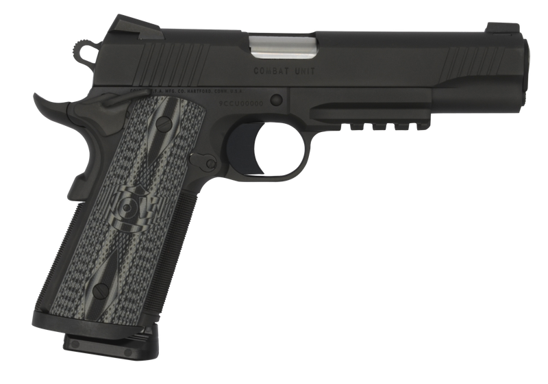 Colt Combat Unit Rail 9mm 5" 9rd Pistol, Matte Black - O1082RGCCU