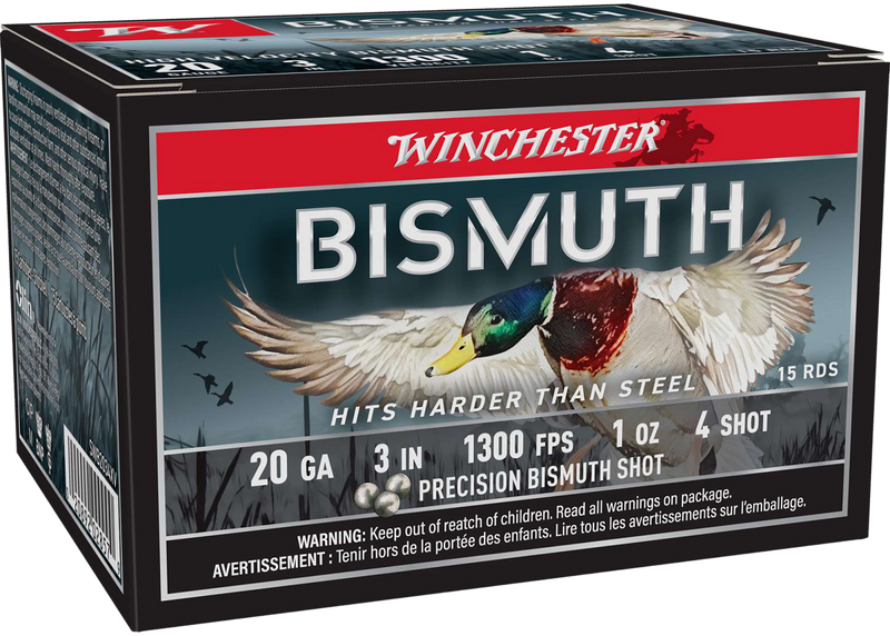 Winchester Bismuth Plastic 20 Gauge 3" 1oz #4 Shot 15 Round Box - SWB2034XV