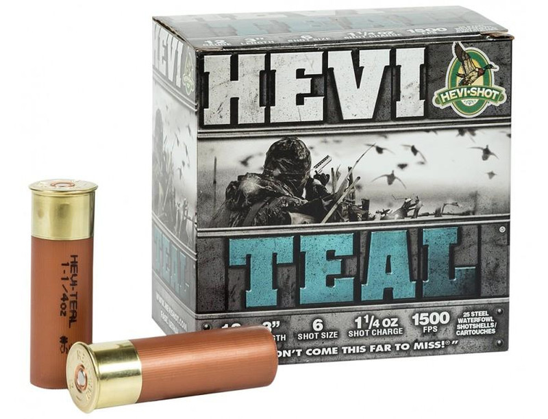 HEVI-Shot Steel 12 Gauge 3" 1 1/4 oz #6 Shot 25 Round Box - HS60006