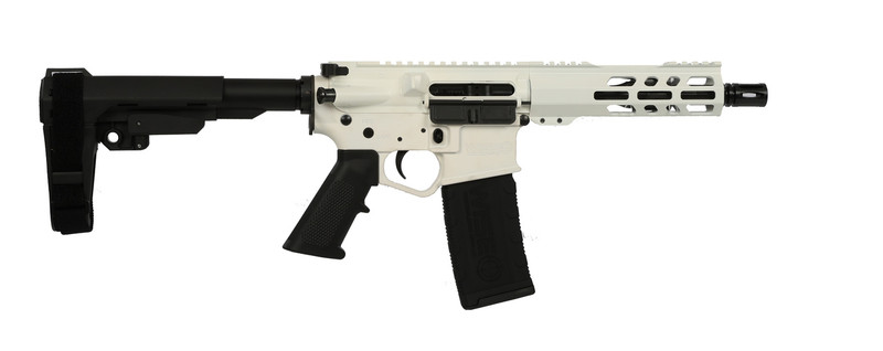 Wise Arms WA-15B 300 AAC Blackout 7.5" 30rd Semi-Auto Pistol, White Cerakote - 7.5-300-SBA3-WHT
