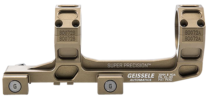 Geissele Automatics AR15 Super Precision Scope Mount/Ring Combo, Desert Dirt - 05-381S