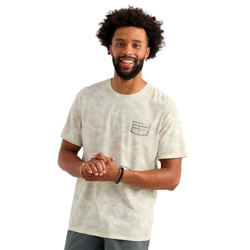 HUK Drift Performance Short Sleeve Shirt Silver Birch Camo - H1200736-189-S