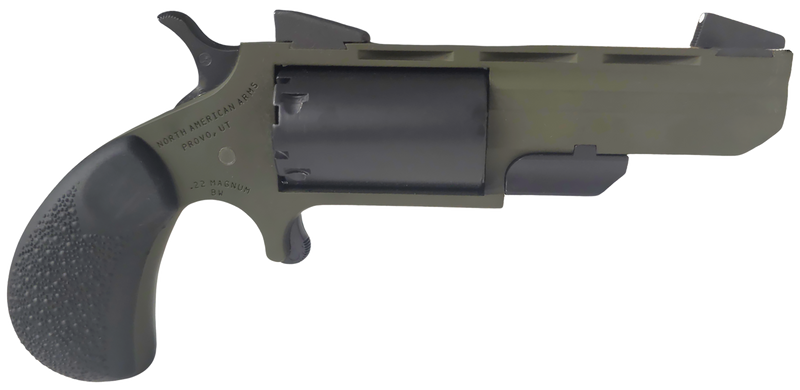 North American Arms Green Huntsman .22 Magnum 2" 5rd Revolver, OD Green/Black - TGHMB