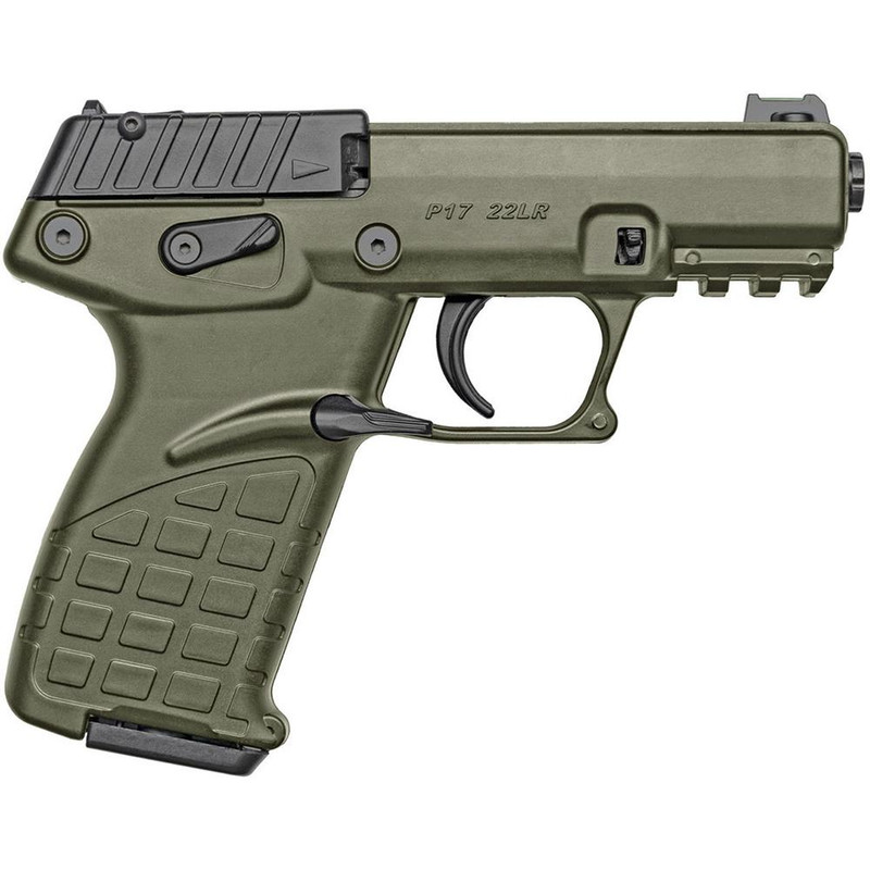 Kel-Tec P17 .22 LR 3.8" 16+1 Handgun, OD Green with Optic & Holster - P17BGRNOPTIC