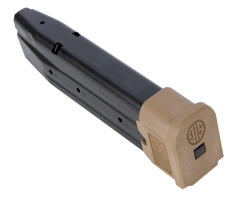 Sig Sauer P320/M17/M18 9mm Luger 21rd Extended Handgun Magazine, Coyote/Black - MAG-MOD-F-9-21-COY