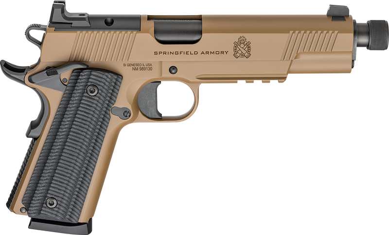 Springfield 1911 Operator AOS .45 ACP 5.75" 8+1 Pistol, Coyote Cerakote - POT9230CBAOS