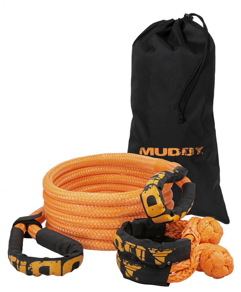 Muddy Kinetic Recovery Rope Kit, Orange 20 ft - MUD-KRRK20
