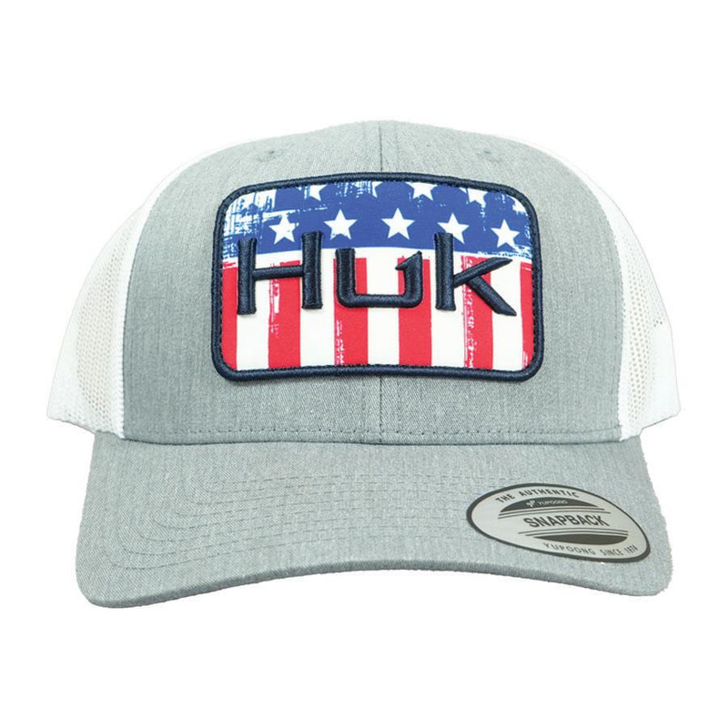 HUK Salute Trucker Hat Heather Grey - H3000520-033-1