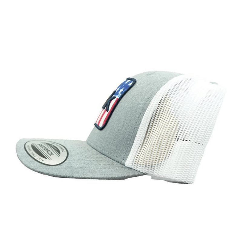 HUK Salute Trucker Hat Heather Grey - H3000520-033-1