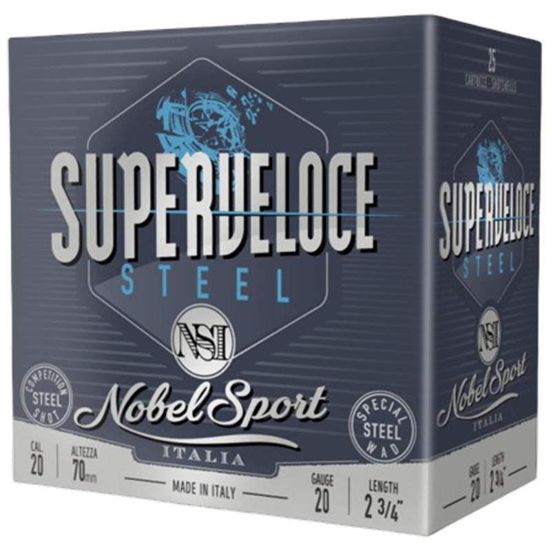 NobelSport Target Steel 20 Gauge 2-3/4" 7 Shot 25 Round Box - ANS20ST7