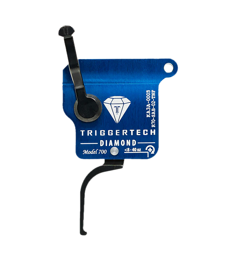 TriggerTech Rough Diamond Single-Stage Trigger, Remington 700 Right Hand, Flat, Black - R70SAB02TNF