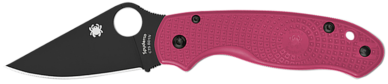 Spyderco Para 3 Lightweight Folding Knife, Black and Pink - C223PPNBK
