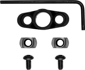 GrovTec Flanged Push Button Base M-LOK Full Rotation Black - GT SW194