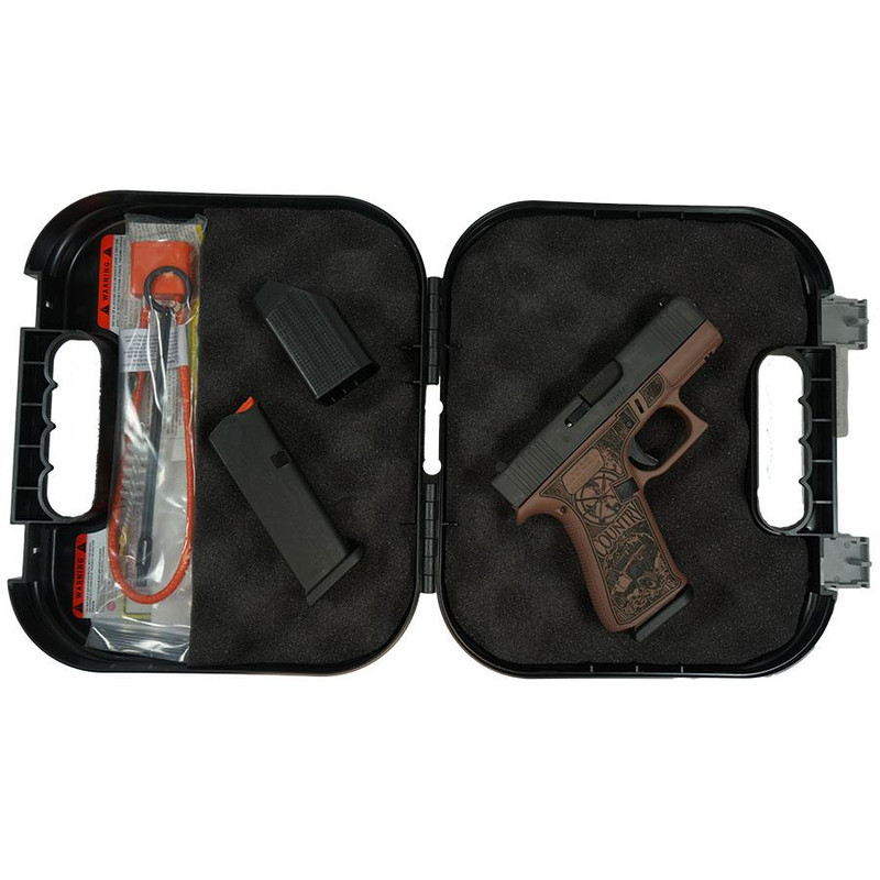 Glock 43X Custom Country 9mm 3.41" 10rd Pistol, Bourbon Cerakote - UX4350201FR