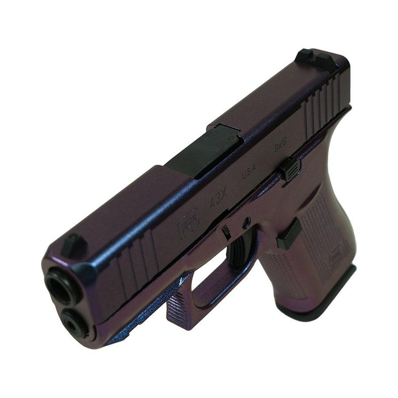 Glock 43X 9mm 3.41" 10rd Handgun, Mongoose Purple - UX4350201FR
